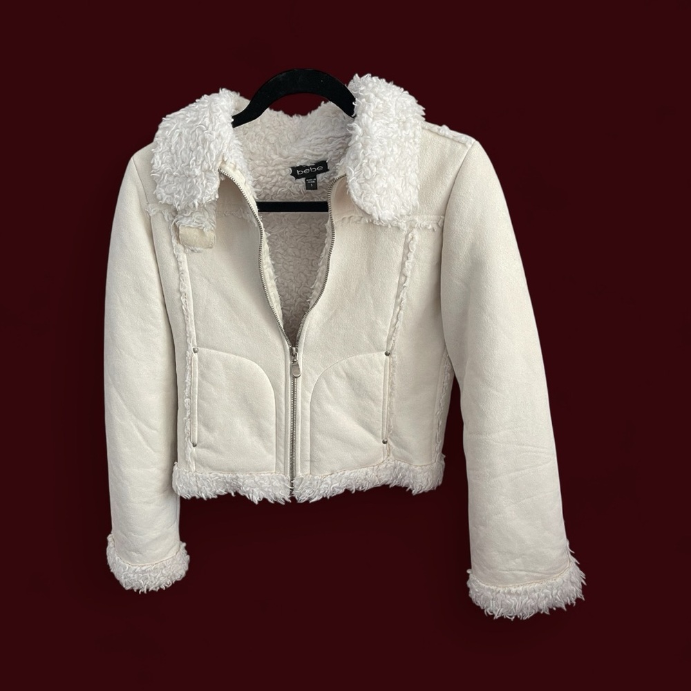 bebe Cream Teddy Jacket
